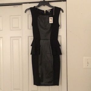 NWT Charlotte Russe XS peplum black dress